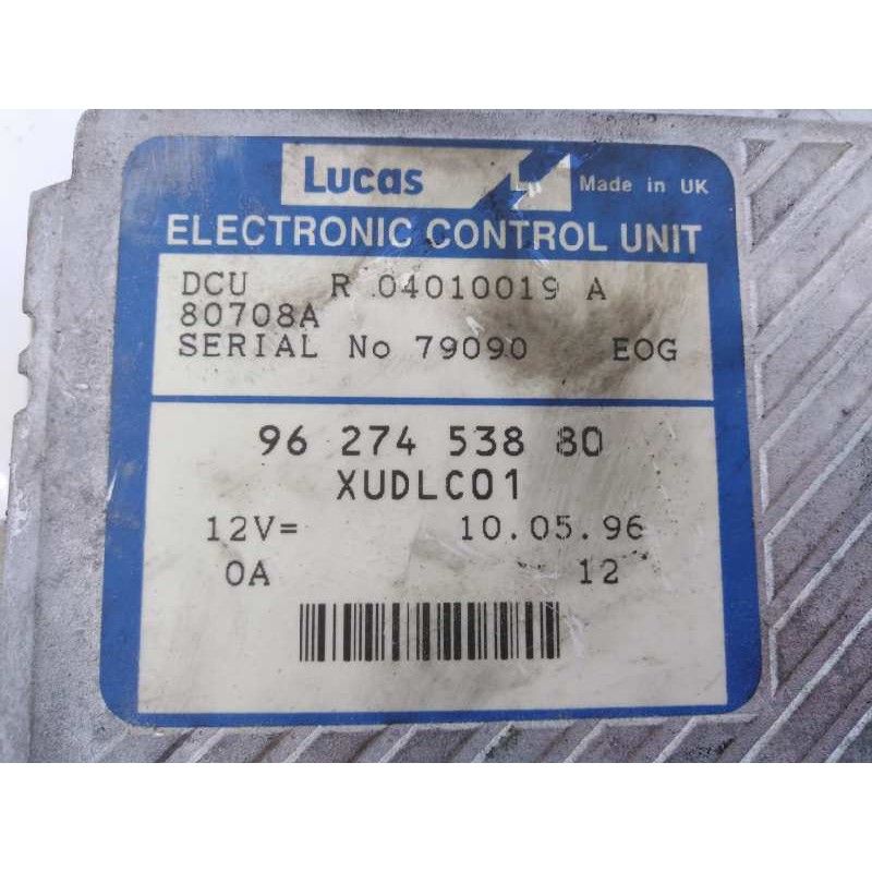 Recambio de centralita motor uce para peugeot 406 berlina (s1/s2) stdt referencia OEM IAM 9627453880  E3-B2-50-1