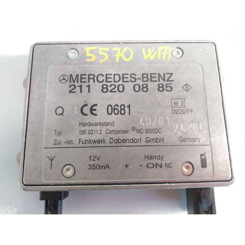 Recambio de antena para mercedes-benz clase slk (w171) roadster 200 compressor (171.442) referencia OEM IAM 2118200885  E3-A1-4-