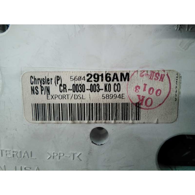 Recambio de cuadro instrumentos para chrysler jeep gr.cherokee (wj/wg) 2.7 crd laredo referencia OEM IAM 56042916AM  E3-B6-18-5