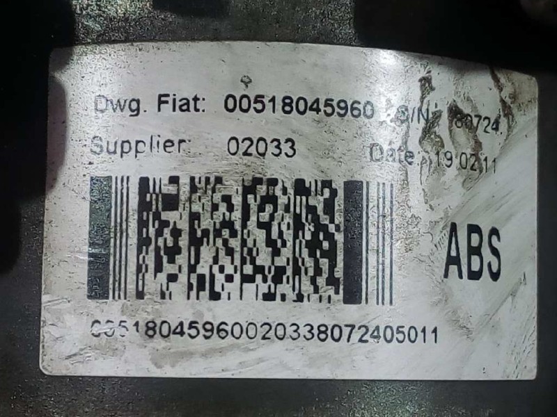 Recambio de abs para fiat ducato caja cerrada 33 (06.2006 =>) l1h1 100 multijet referencia OEM IAM 0265232112 00518045960 P3-A8-