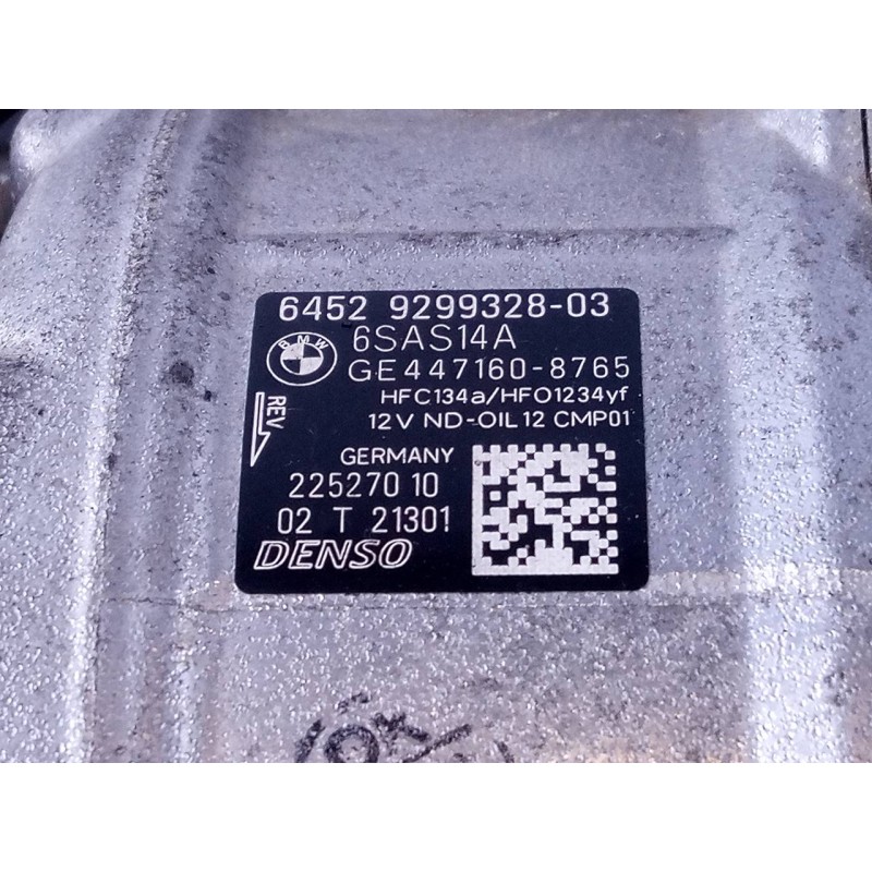 Recambio de compresor aire acondicionado para bmw serie 4 coupe (f32) 420d luxury line referencia OEM IAM 6452929932803 44716087