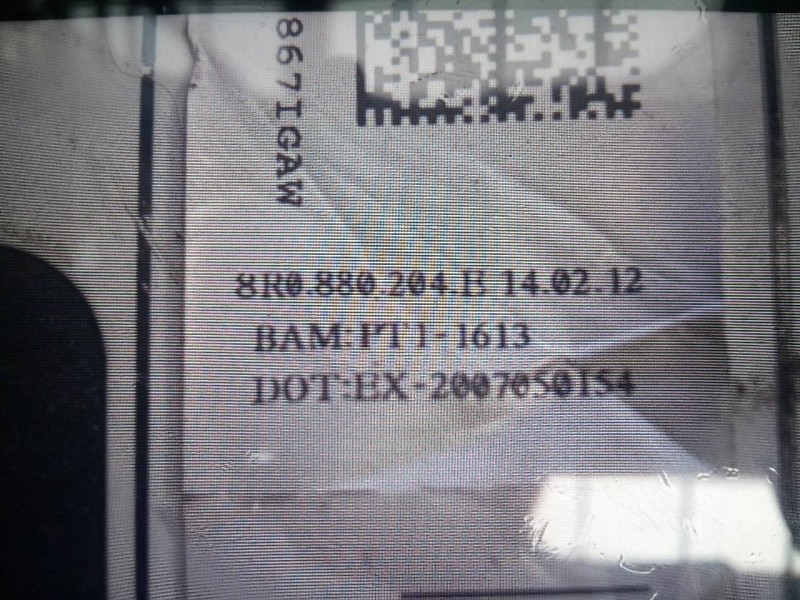 Recambio de airbag delantero derecho para audi q5 (8r) 2.0 tdi (105kw) referencia OEM IAM 8R0880204B  E1-B6-3-2