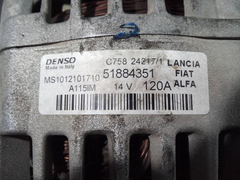 Recambio de alternador para jeep renegade longitude fwd referencia OEM IAM 51884351  P3-A5-3-1