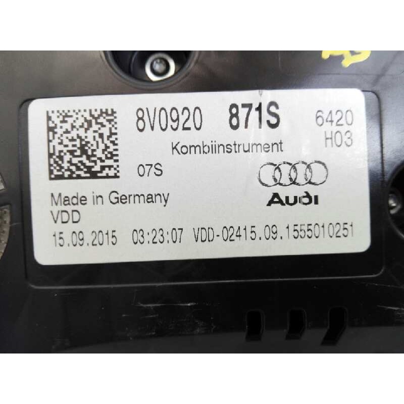 Recambio de cuadro instrumentos para audi a3 (8v) ambiente referencia OEM IAM 8V0920871S A2C94972400 E2-A1-39-2