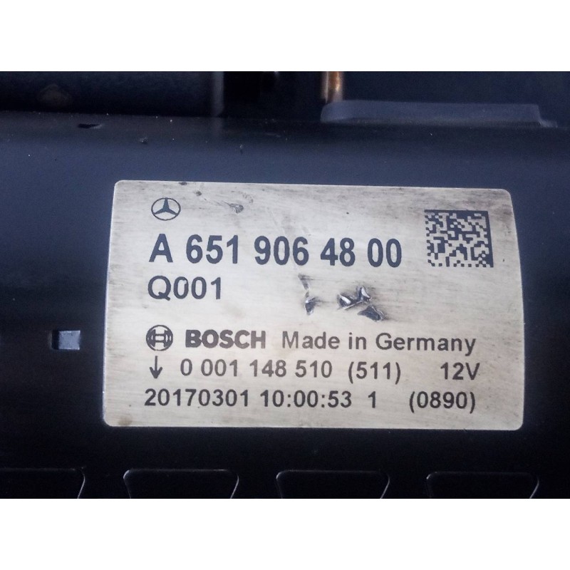 Recambio de motor arranque para mercedes-benz clase c (w205) familiar c 250 t bluetec / d (205.208) referencia OEM IAM A65190648