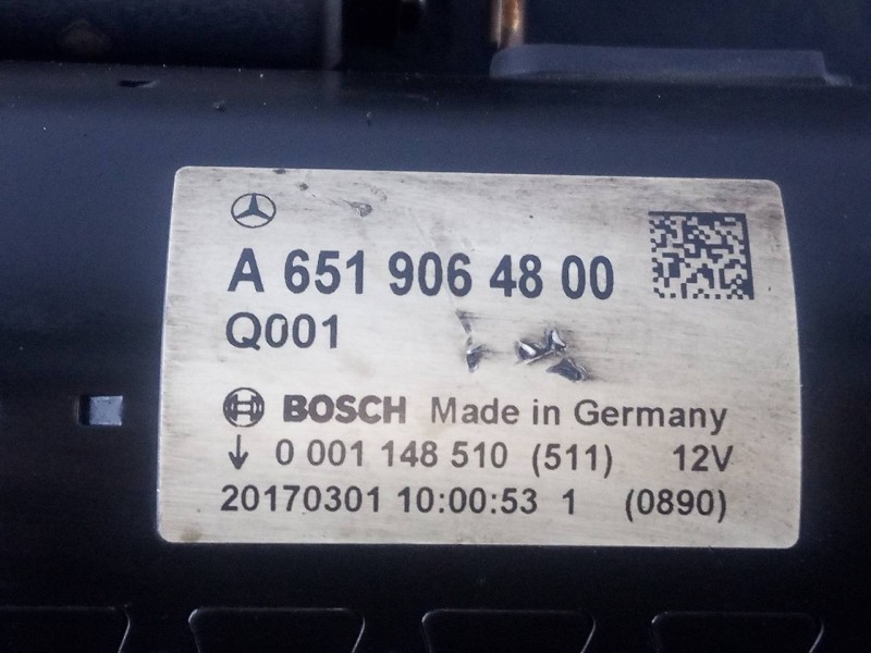 Recambio de motor arranque para mercedes-benz clase c (w205) familiar c 250 t bluetec / d (205.208) referencia OEM IAM A65190648