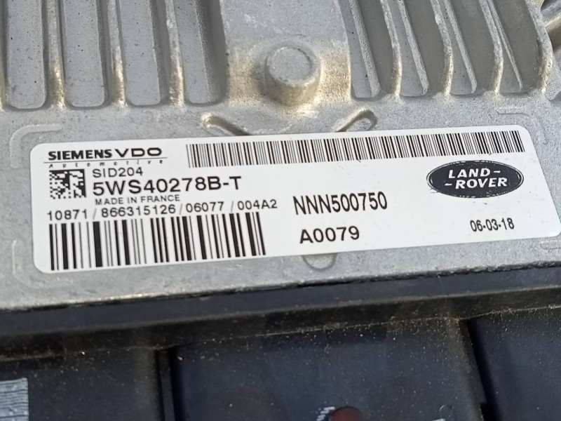 Recambio de centralita motor uce para land rover range rover sport v6 td hse referencia OEM IAM 5WS40278BT  E3-B3-18-3