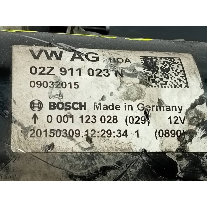 Recambio de motor arranque para skoda spaceback (5h) active referencia OEM IAM 02Z911023N  P3-B8-19-3
