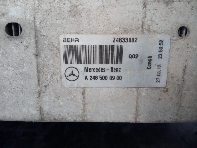 Recambio de intercooler para mercedes-benz clase a (w176) a 180 cdi blueefficiency (176.012) referencia OEM IAM A2465000900 Z463