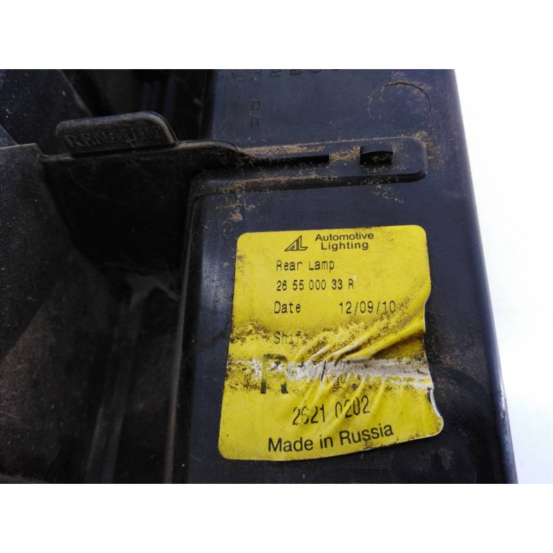 Recambio de piloto trasero derecho para dacia duster laureate 4x2 referencia OEM IAM 265500033R 26210202 E1-A1-3-2