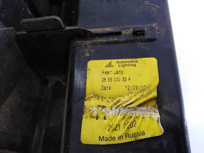 Recambio de piloto trasero derecho para dacia duster laureate 4x2 referencia OEM IAM 265500033R 26210202 E1-A1-3-2