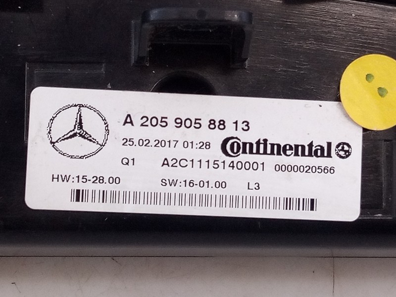 Recambio de mando climatizador para mercedes-benz clase c (w205) familiar c 250 t bluetec / d (205.208) referencia OEM IAM A2059