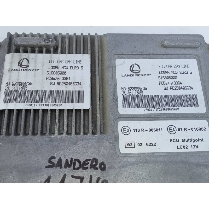 Recambio de centralita motor uce para dacia sandero laureate referencia OEM IAM 616805000  E2-A1-44-1
