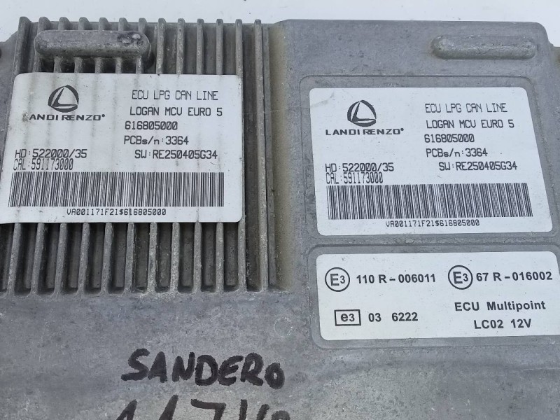 Recambio de centralita motor uce para dacia sandero laureate referencia OEM IAM 616805000  E2-A1-44-1