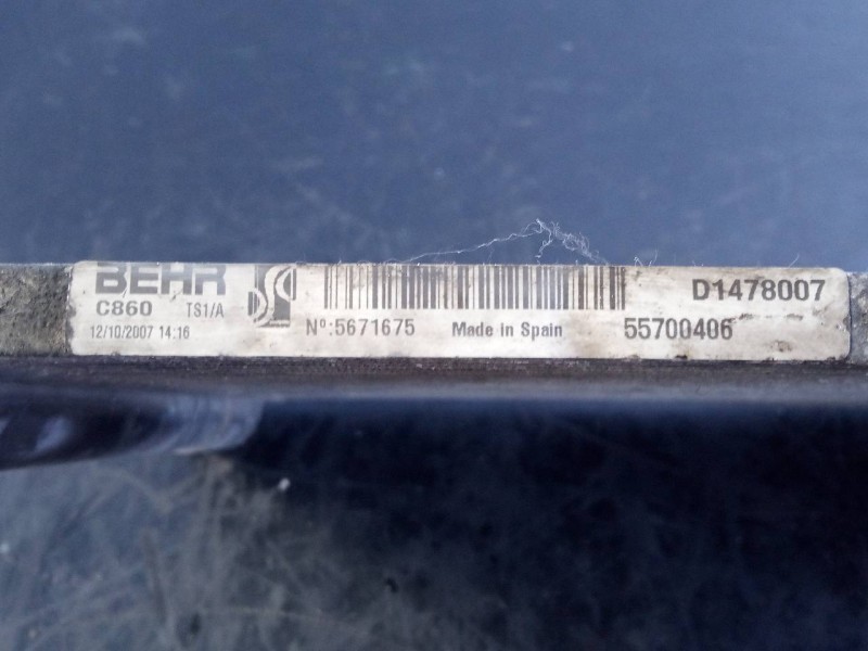 Recambio de condensador / radiador aire acondicionado para citroën nemo sx referencia OEM IAM 55700406 D1478007 P2-B5-8