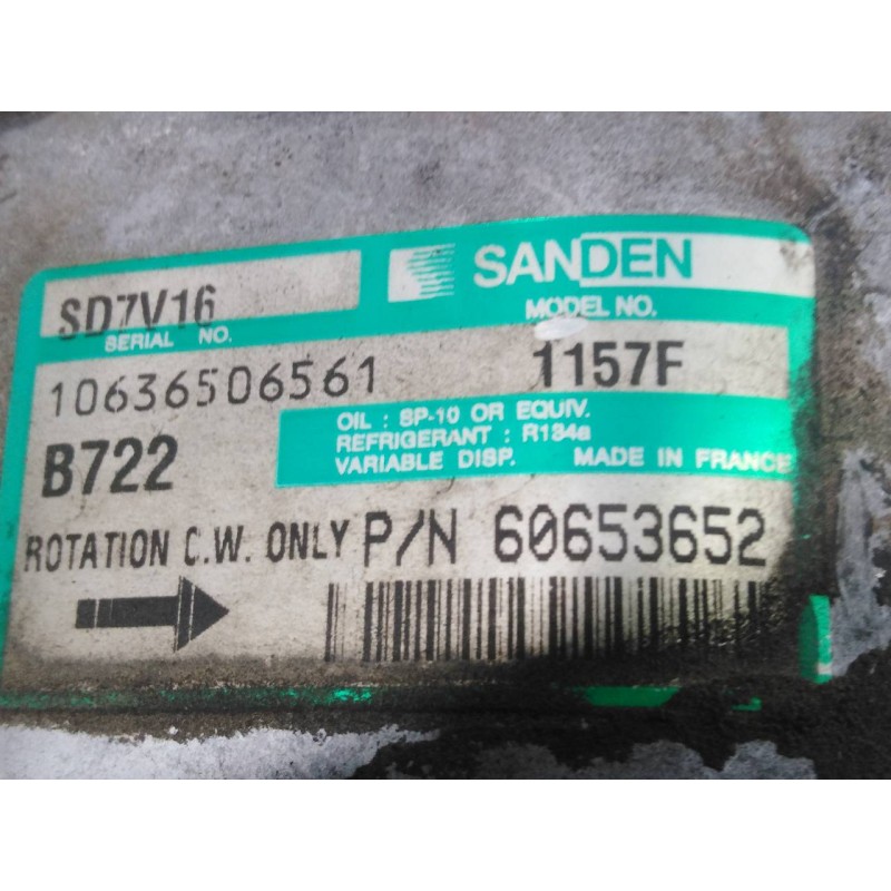Recambio de compresor aire acondicionado para alfa romeo gt (125) 2.0 jts 16v distinctive referencia OEM IAM 606653652 106365065