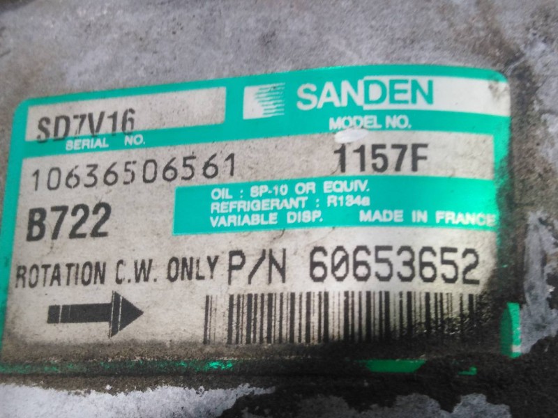 Recambio de compresor aire acondicionado para alfa romeo gt (125) 2.0 jts 16v distinctive referencia OEM IAM 606653652 106365065