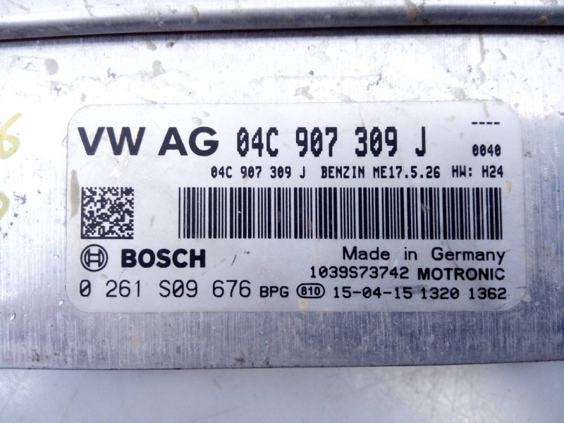 Recambio de centralita motor uce para volkswagen polo (6c1) comfortline referencia OEM IAM 04C907309J 0261S09676 E2-A1-35-3
