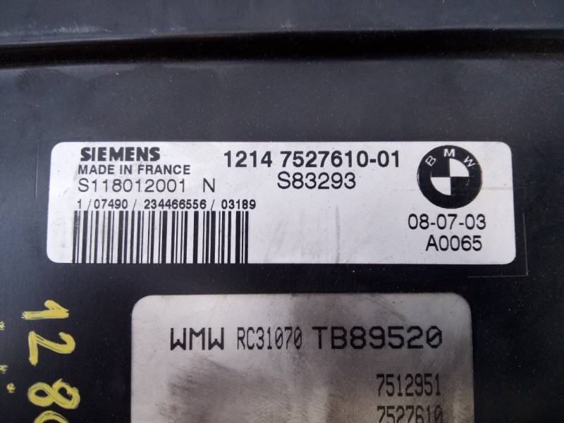 Recambio de centralita motor uce para bmw mini (r50,r53) cooper referencia OEM IAM 7530656 S118012001N E3-A2-31-1