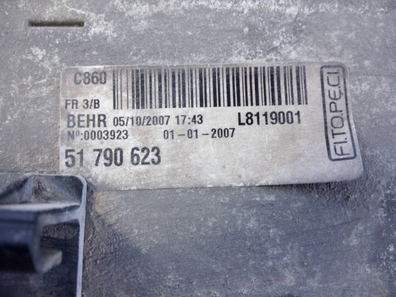 Recambio de intercooler para citroën nemo sx referencia OEM IAM 51790623  P2-A11-3