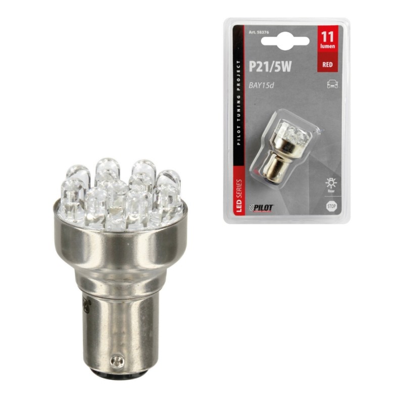 Recambio de bombillas para universal acc.electricos lampara p21/5w multiled roja 12v 21/5w bay15d (blister 1 unidad) referencia 