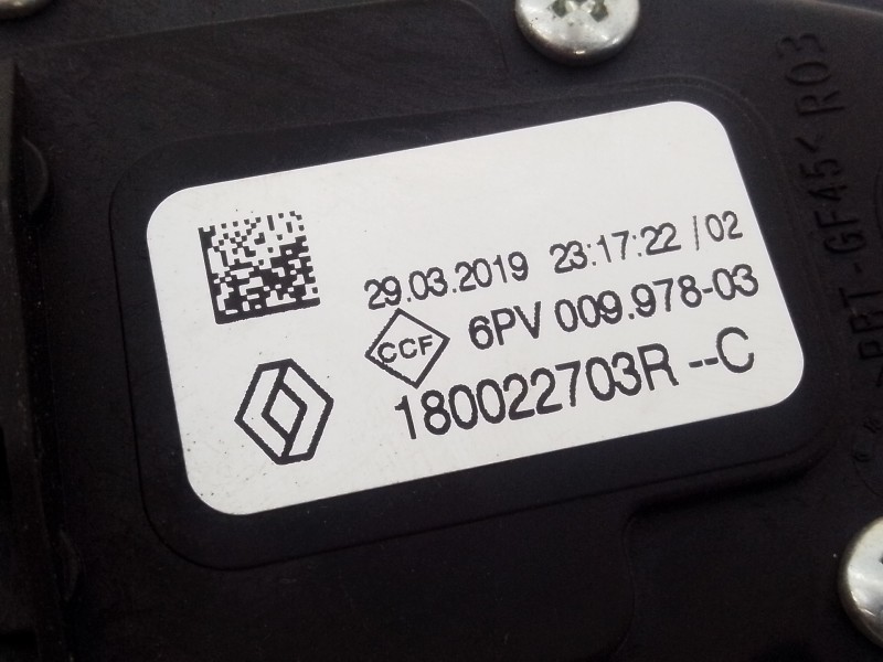 Recambio de pedal acelerador para dacia sandero stepway ambiance referencia OEM IAM 180022703R  E2-A1-35-1
