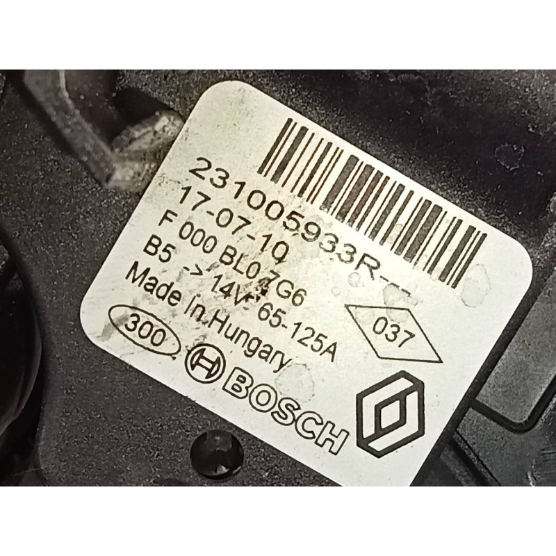 Recambio de alternador para dacia sandero stepway referencia OEM IAM 231005933R  P3-A5-23-2