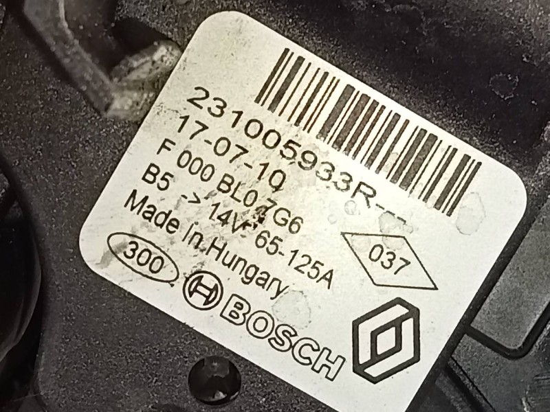 Recambio de alternador para dacia sandero stepway referencia OEM IAM 231005933R  P3-A5-23-2