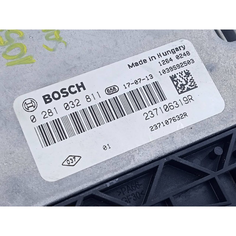 Recambio de centralita motor uce para dacia sandero stepway referencia OEM IAM 237106319R 0281032711 E2-A1-14-3