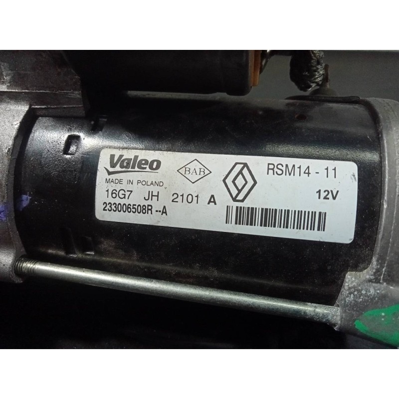 Recambio de motor arranque para dacia sandero stepway referencia OEM IAM 233006508R  P3-A10-27-1