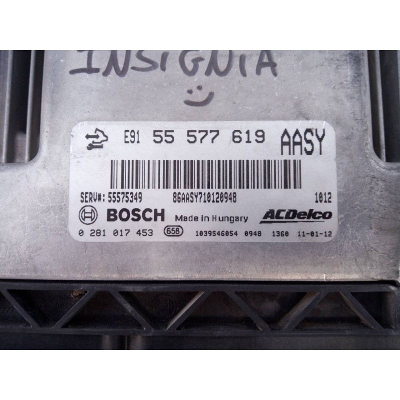 Recambio de centralita motor uce para opel insignia berlina business referencia OEM IAM 55577619 0281017453 E3-A5-23-2