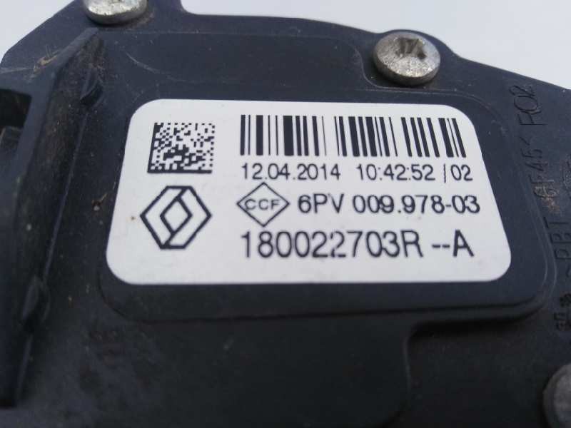 Recambio de pedal acelerador para dacia duster laureate 4x2 referencia OEM IAM 180022703R  E2-A1-29-7