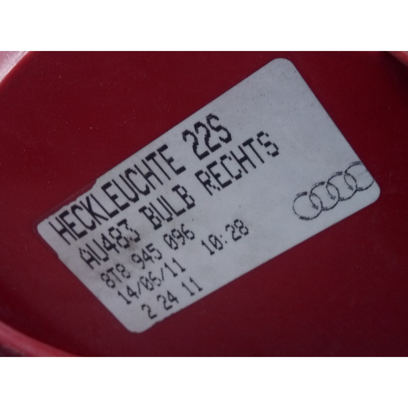 Recambio de piloto trasero derecho para audi a5 sportback (8t) 2.0 tdi (105kw) referencia OEM IAM 8T8945096  E1-B6-54-1