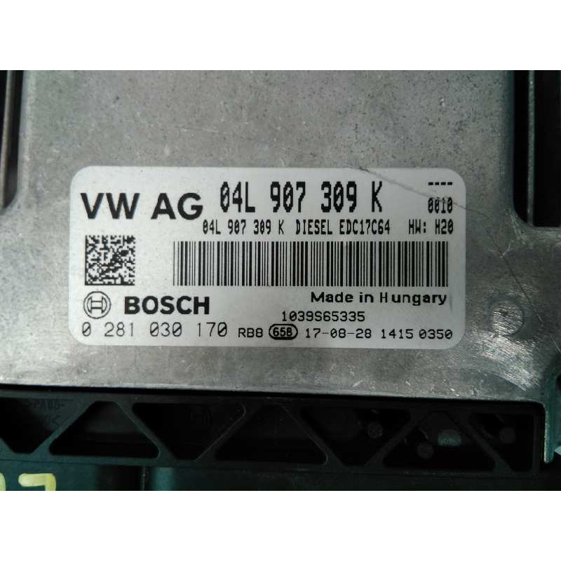 Recambio de centralita motor uce para volkswagen caddy furgón/kombi furgón bmt referencia OEM IAM 04L907309K 0281030170 E2-A1-7-