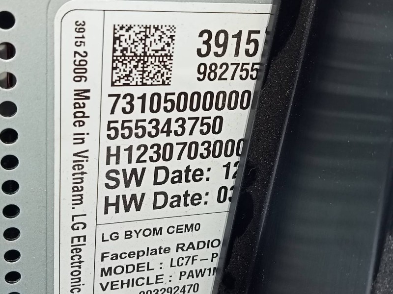 Recambio de sistema audio / radio cd para opel crossland x design line referencia OEM IAM   E3-A5-19-2