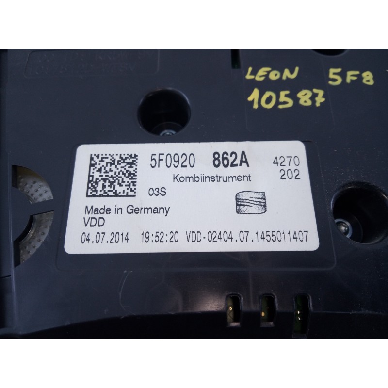 Recambio de cuadro instrumentos para seat leon st (5f8) style referencia OEM IAM 5F0920862A  E2-A1-32-3