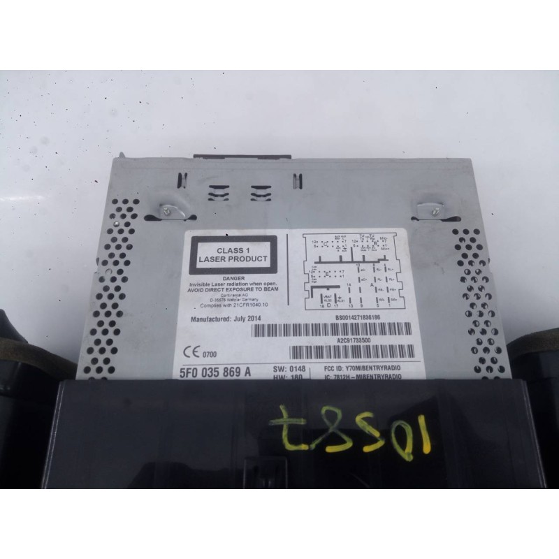 Recambio de sistema audio / radio cd para seat leon st (5f8) style referencia OEM IAM 5F0035869A  E2-A1-27-8