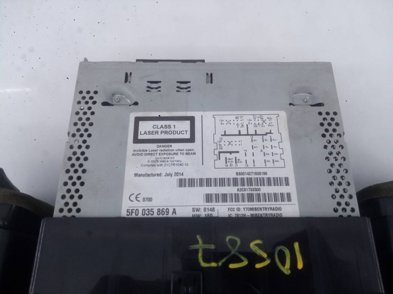 Recambio de sistema audio / radio cd para seat leon st (5f8) style referencia OEM IAM 5F0035869A  E2-A1-27-8