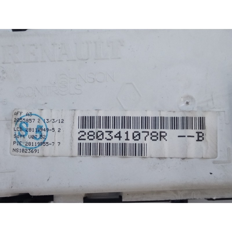 Recambio de pantalla multifuncion para renault kangoo expression referencia OEM IAM 280341078R  E2-A1-38-1