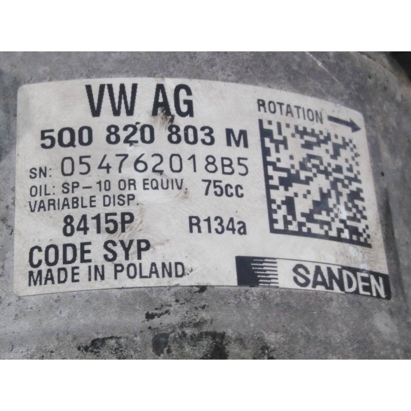 Recambio de compresor aire acondicionado para volkswagen crafter kasten (sy) kasten 30 mittlerer radstand mit hochdach fwd refer