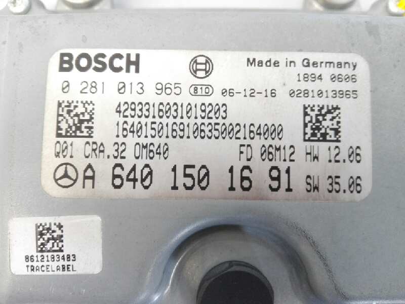 Recambio de centralita motor uce para mercedes-benz clase b (w245) 180 cdi (245.207) referencia OEM IAM A6401501691 0281013965 E