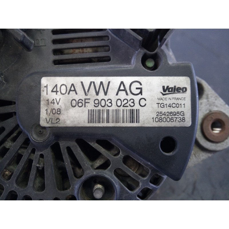 Recambio de alternador para volkswagen touran (1t2) advance referencia OEM IAM 06F903023C 2542695G P3-A4-22-3