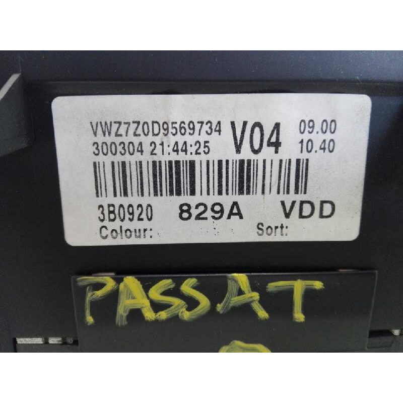 Recambio de cuadro instrumentos para volkswagen passat berlina (3b3) advance referencia OEM IAM 3B0920829A  E2-A1-10-2