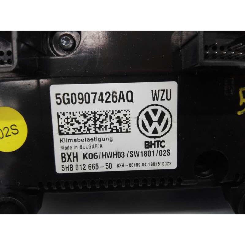 Recambio de mando calefaccion / aire acondicionado para volkswagen touran (5t1) edition bmt referencia OEM IAM 5G0907426AQ 5HB01