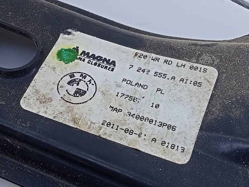 Recambio de elevalunas trasero izquierdo para bmw serie 1 lim. (f20) 118d referencia OEM IAM 7242555  E1-A3-16-1