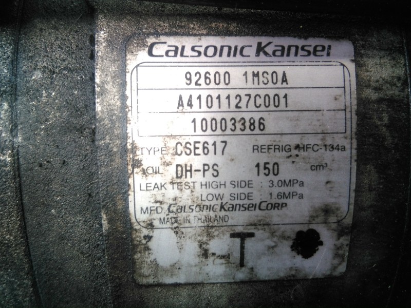 Recambio de compresor aire acondicionado para infiniti fx fx30d s referencia OEM IAM 926001MS0A A4101127C001 P3-A1-23-2