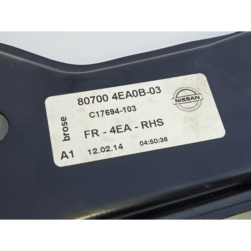 Recambio de elevalunas delantero derecho para nissan qashqai (j11) acenta referencia OEM IAM 807004EA0B03  E2-A4-55-1