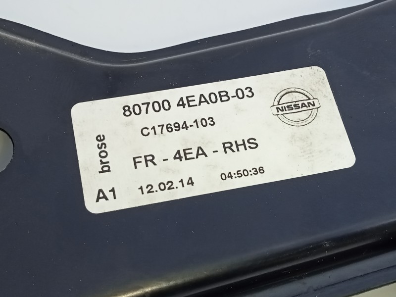 Recambio de elevalunas delantero derecho para nissan qashqai (j11) acenta referencia OEM IAM 807004EA0B03  E2-A4-55-1
