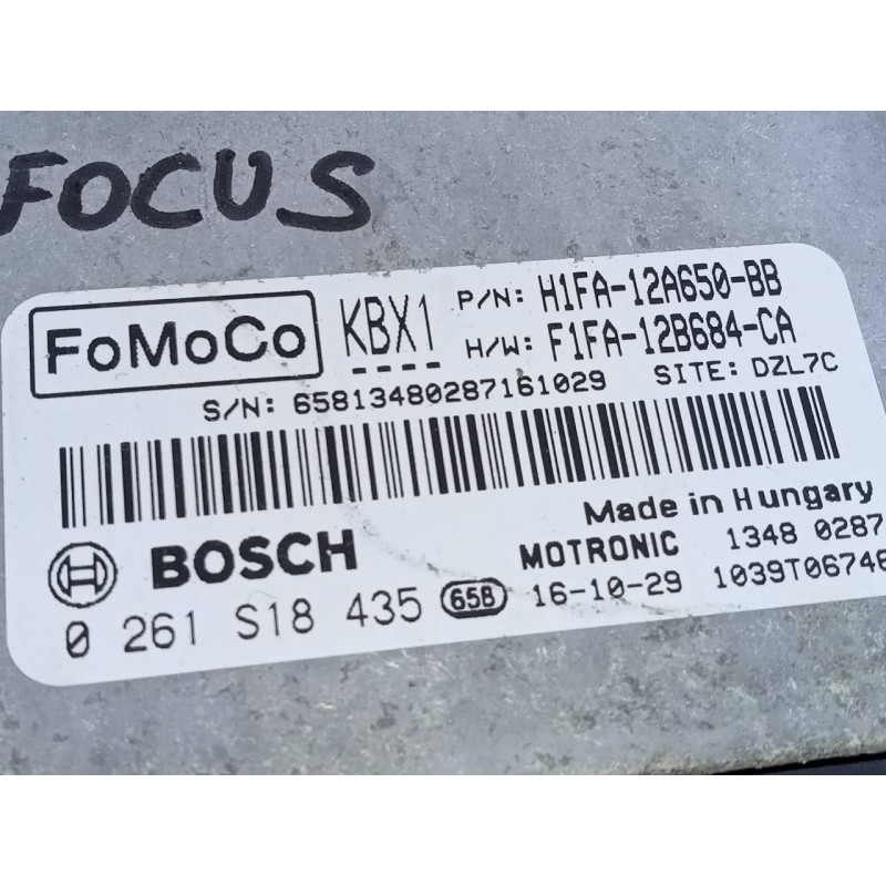 Recambio de centralita motor uce para ford focus turn. titanium referencia OEM IAM H1FA12A650BB 0261S18435 E3-B3-24-1