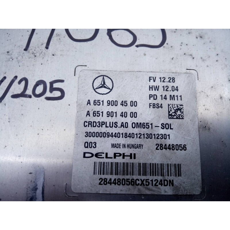 Recambio de centralita motor uce para mercedes-benz clase c (w205) lim. c 220 cdi bluetec (205.004) referencia OEM IAM A65190045